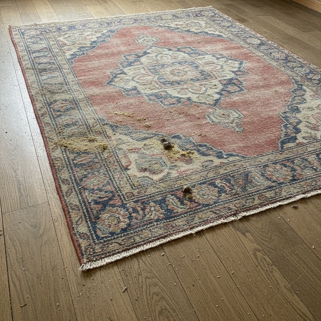 Antes: Tapete de sala · 6 m²